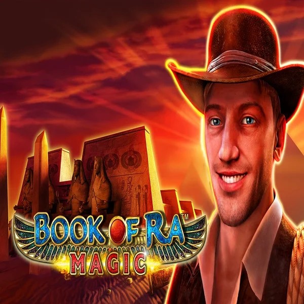 Official Slots logo: Book of Ra Magic by Greentube at Stake Casino