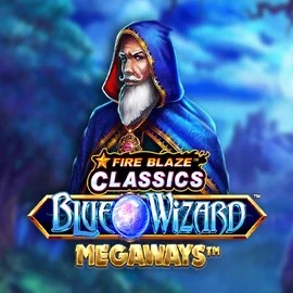 Play Fire Blaze Blue Wizard Megaways slot by Rarestone Gaming on stakecasinoo.eu