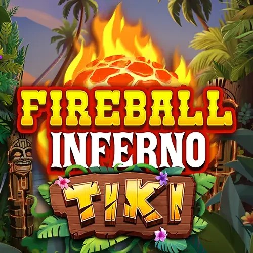 Fireball Inferno Tiki online game logo by NetEnt on stakecasinoo.eu