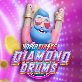 Hyper Strike Diamond Drums slot logo by Gameburger Studios at Stake Casino
