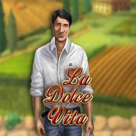 La Dolce Vita slot logo by Gamomat at Stake Casino
