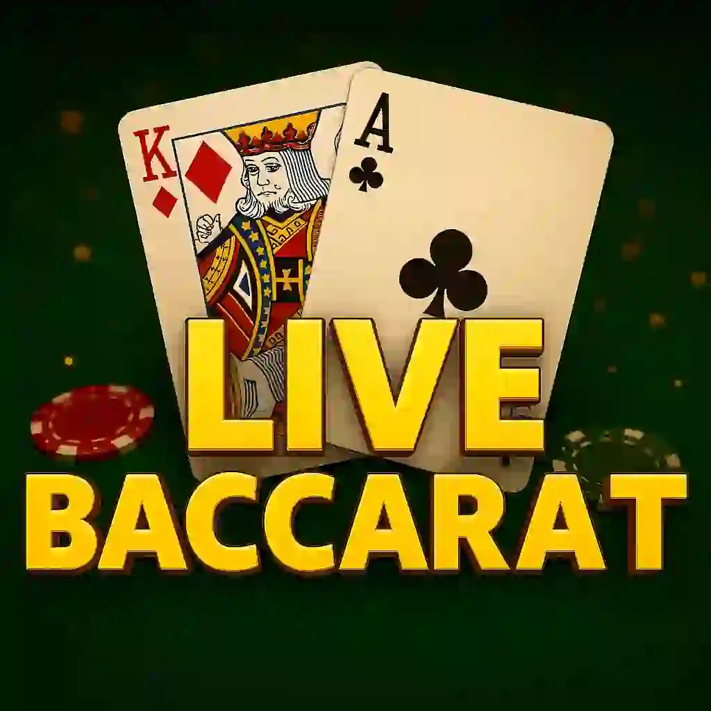 Live Baccarat slot logo by Evolution at Stake Casino