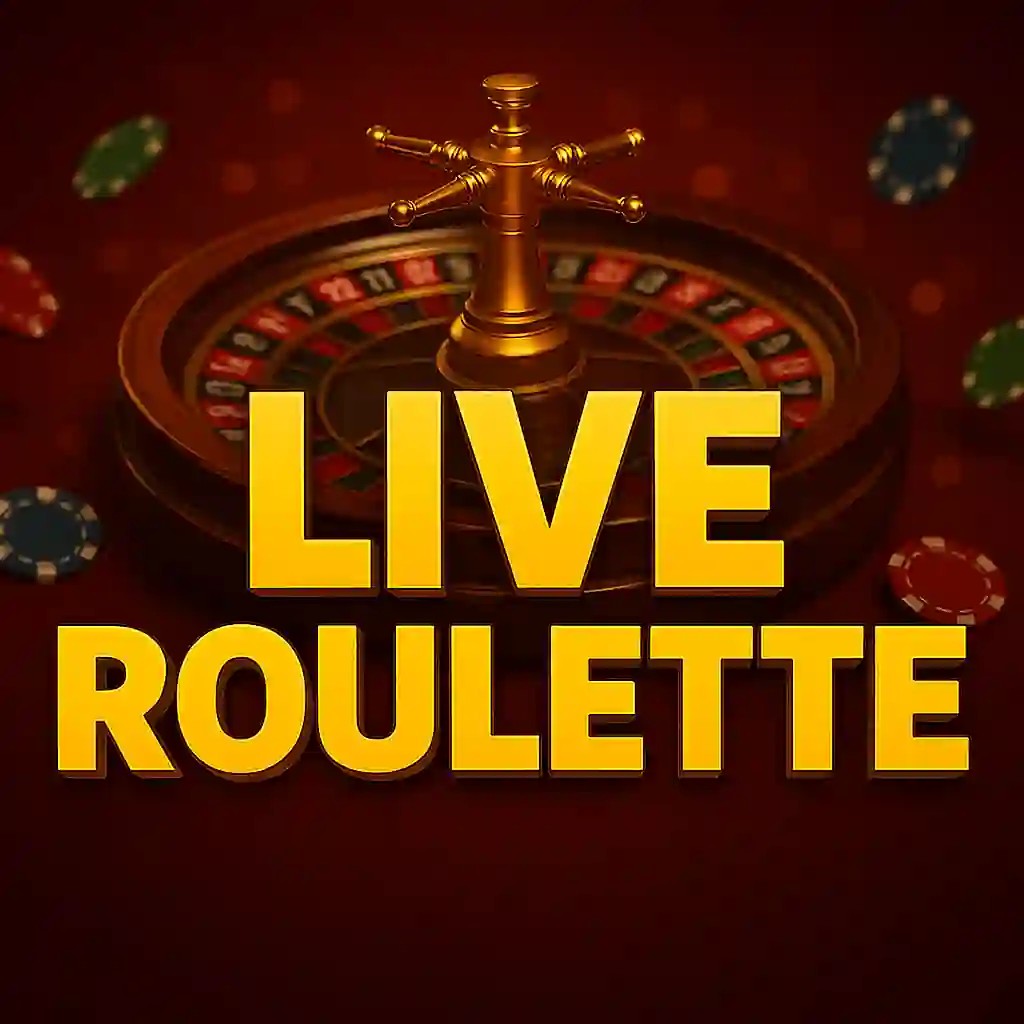 Live Roulette slot logo by Evolution at Stake Casino