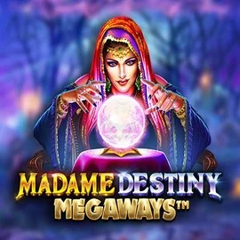 Madame Destiny Megaways online game logo by Pragmatic Play on stakecasinoo.eu