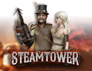 Official Slots logo: Steam Tower Slot by NetEnt at Stake Casino