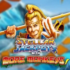 Stellar Jackpots with More Monkeys slot visual from Lightning Box Game available on stakecasinoo.eu