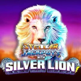 Stellar Jackpots with Silver Lion logo by Lightning Box Game Stake Casino